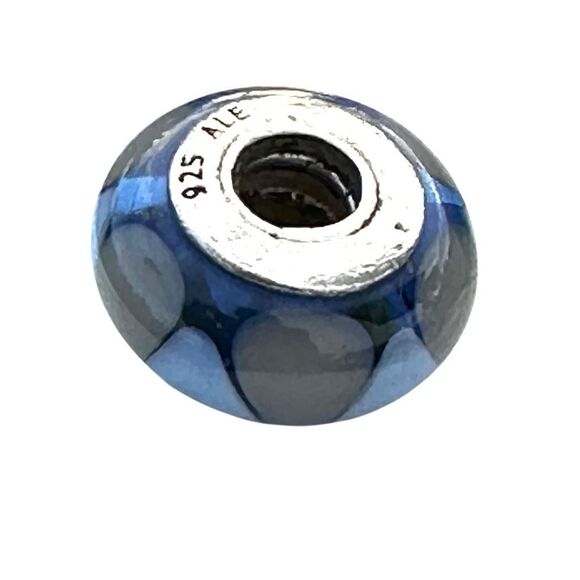 PANDORA Unique Blue Captivating Murano Glass Charm 925 - Picture 12 of 12